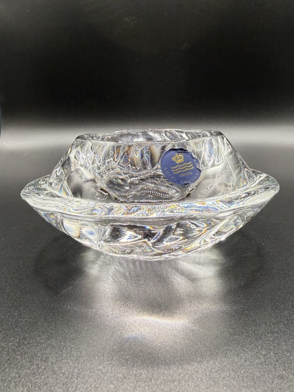 VTG Royal Copenhagen Crystal Swirl Candle Holder